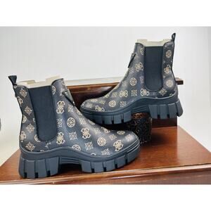 GUESS Women’s Hestia Ancle Boot Brown/Black 210 Size 6.5M